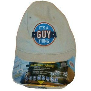 NEW Mens IT'S A GUY THING Baseball Cap Fitted Hat HiBeam Lighted Washable Baylor